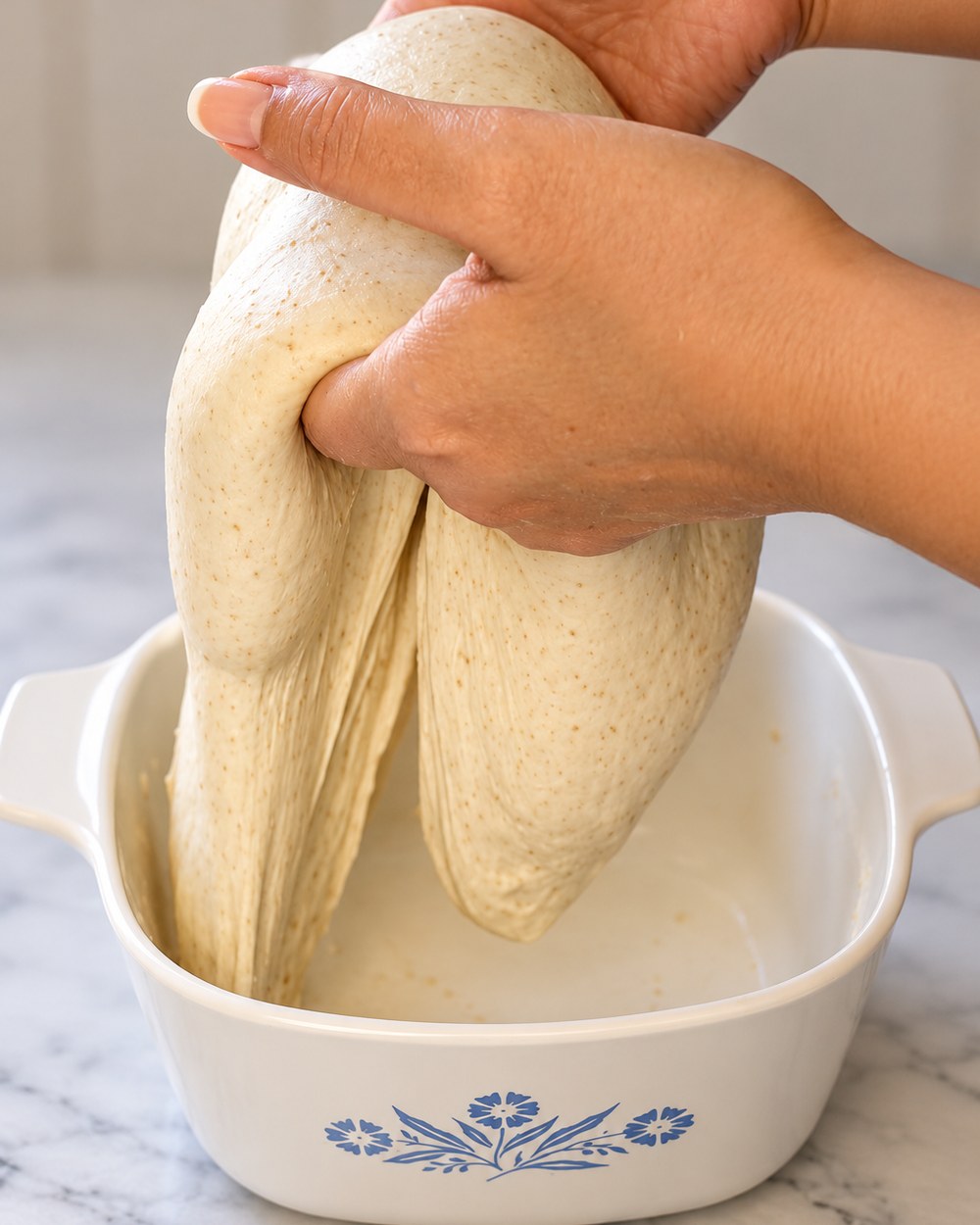 Scoring a sourdough loaf